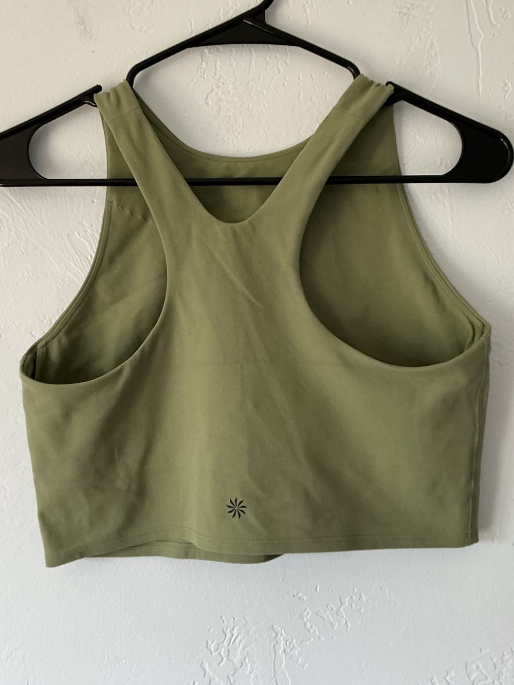 Athleta Olive High-Neck Cropped Sports Bra Tank - Picture 4 of 7